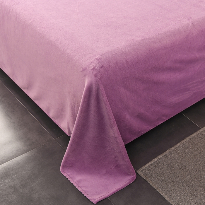 91家纺网 家纺一手货源 找家纺 眠帛家居 2021新款秋冬牛奶绒刺绣工艺四件套 羽毛-富贵紫