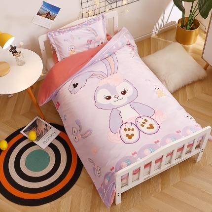 91家纺网 家纺一手货源 找家纺 （总）新款大版卡通宝宝绒幼儿园保暖套件加厚牛奶绒三件套多件套