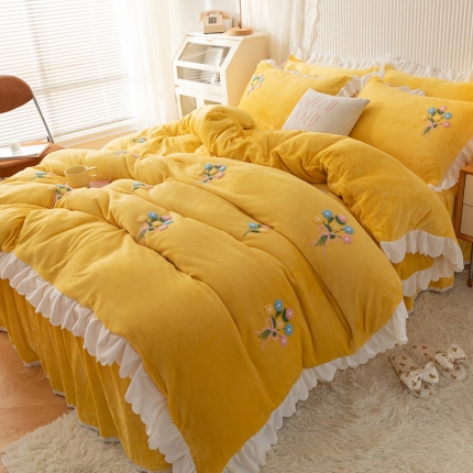 91家纺网 家纺一手货源 找家纺 （总）新款牛奶绒毛巾绣水晶雕花宝宝绒魔法绒法莱雪花绒四件套