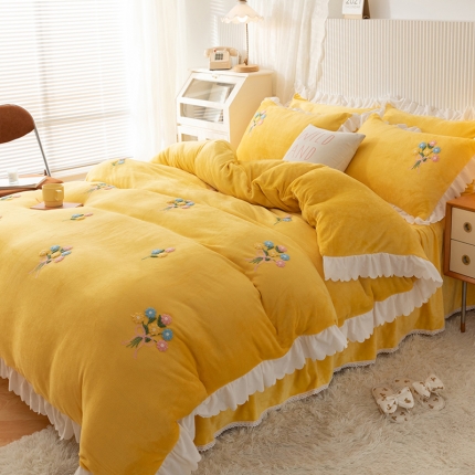 91家纺网 家纺一手货源 找家纺 （总）新款牛奶绒毛巾绣水晶雕花宝宝绒魔法绒法莱雪花绒四件套