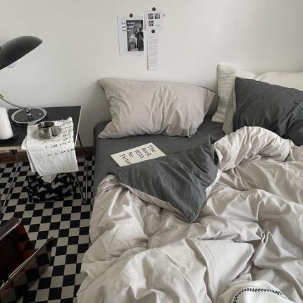 91家纺网 家纺一手货源 找家纺 （总）恋恋三季  2024新款秋冬色织水洗四件套绅士系列