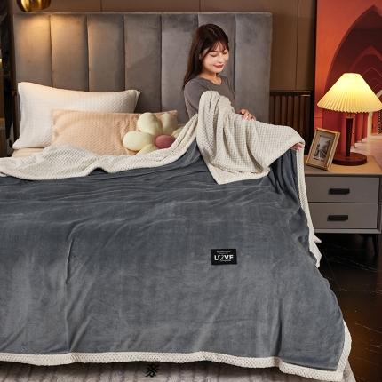 小燕燕 2022新款多功能可拆洗被套毯 灰蓝