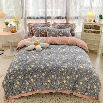 91家纺网 家纺一手货源 找家纺 （总）金爱家 2021新款高克重牛奶绒四件套