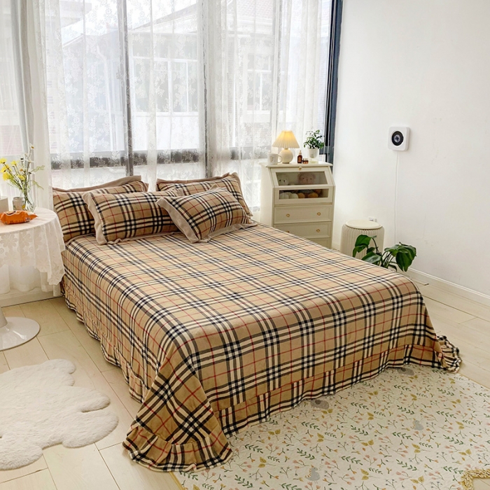 91家纺网 家纺一手货源 找家纺 金爱家 2021新款高克重牛奶绒四件套 巴宝莉