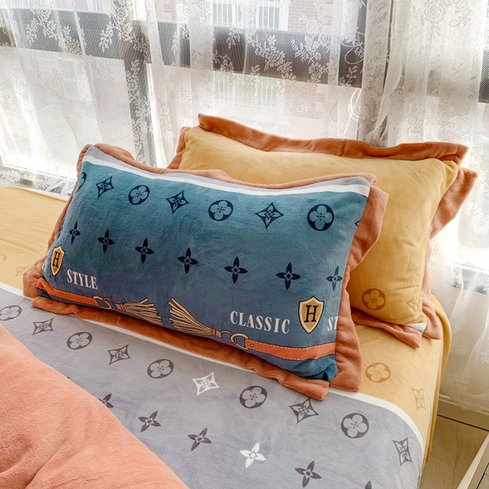 91家纺网 家纺一手货源 找家纺 金爱家 2021新款高克重牛奶绒四件套 多彩