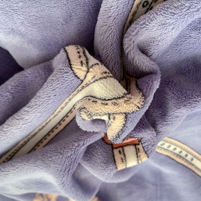 91家纺网 家纺一手货源 找家纺 金爱家 2021新款高克重牛奶绒四件套 皇冠紫