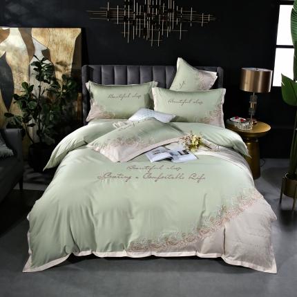 91家纺网 家纺一手货源 找家纺 （总）甜咪咪 2021新款居家系列100支长绒棉四件套