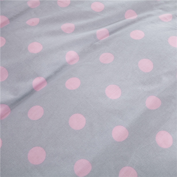 91家纺网 家纺一手货源 找家纺 纽缦 2021新款上下边单层单被套 粉波点