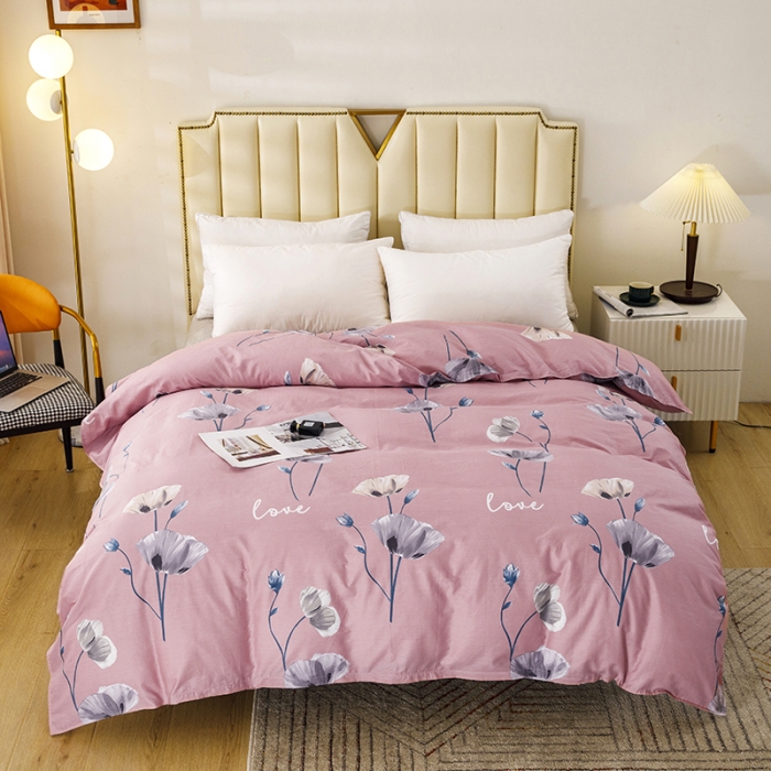 91家纺网 家纺一手货源 找家纺 纽缦 2021新款上下边单层单被套 花丛