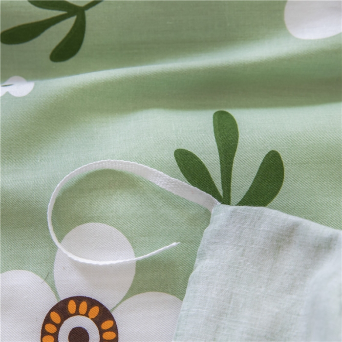 91家纺网 家纺一手货源 找家纺 纽缦 2021新款上下边单层单被套 可可佳人绿