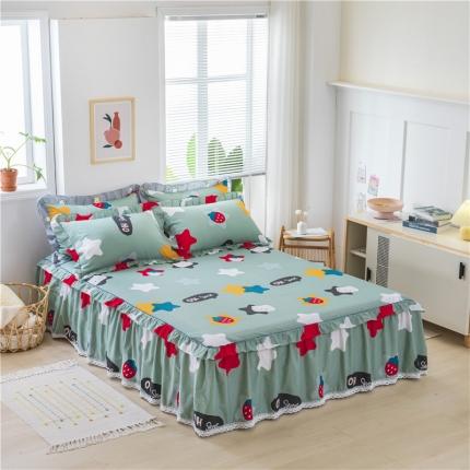 91家纺网 家纺一手货源 找家纺 （总）纽缦 2021新款上下单层床裙