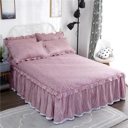 91家纺网 家纺一手货源 找家纺 纽缦 2021新款上下单层床裙 菲拉格