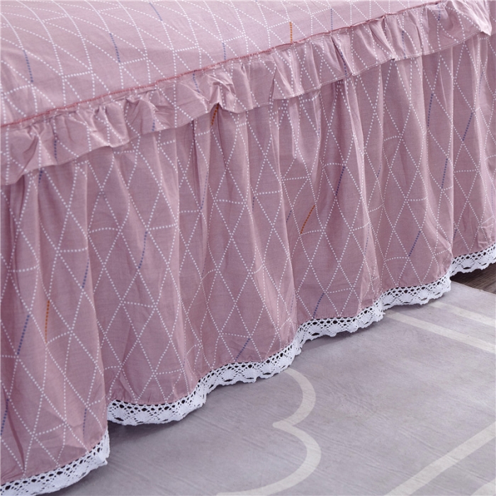 91家纺网 家纺一手货源 找家纺 纽缦 2021新款上下单层床裙 菲拉格