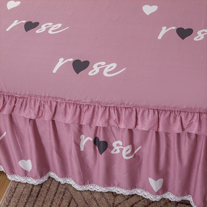 91家纺网 家纺一手货源 找家纺 纽缦 2021新款上下单层床裙 甜蜜的爱