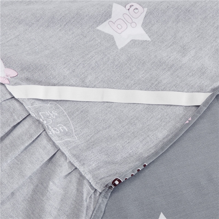 91家纺网 家纺一手货源 找家纺 纽缦 2021新款上下单层床裙 小猪宝宝