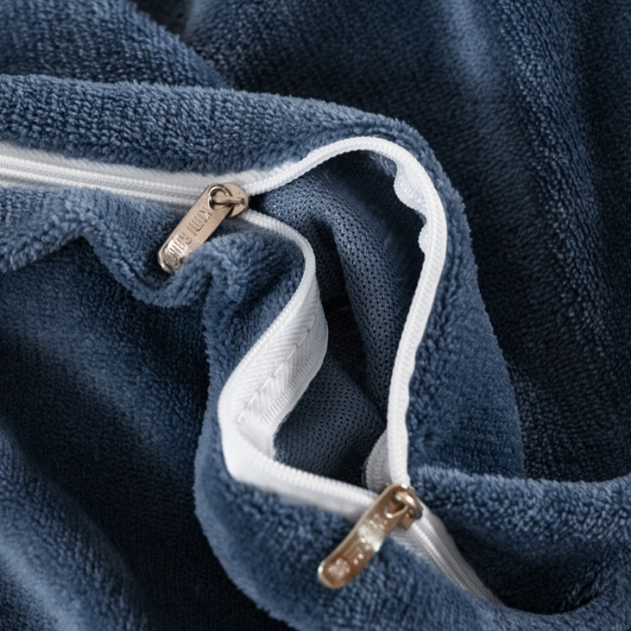 91家纺网 家纺一手货源 找家纺 慕尚 2022新款高克重牛奶绒刺绣四件套 洛卡-宝石蓝