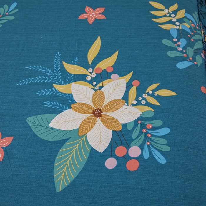 91家纺网 家纺一手货源 找家纺 纽缦 2021新款上下单层床裙 油菜花兰