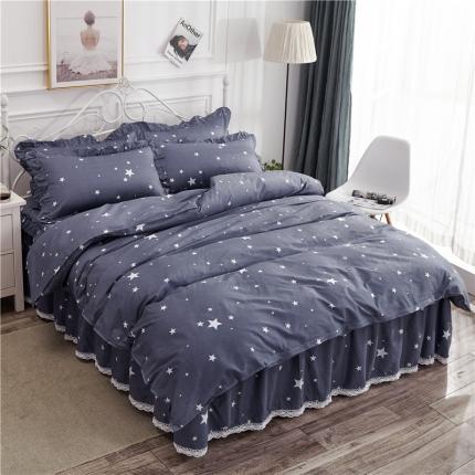 91家纺网 家纺一手货源 找家纺 （总）纽缦 2021新款上下边床裙四件套