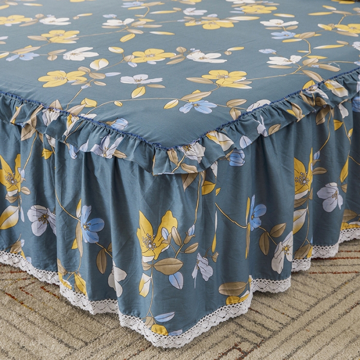 91家纺网 家纺一手货源 找家纺 （总）纽缦 2021新款上下边床裙四件套