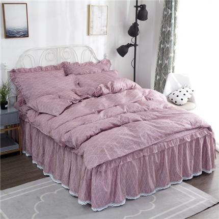 纽缦 2021新款上下边床裙四件套 菲拉格