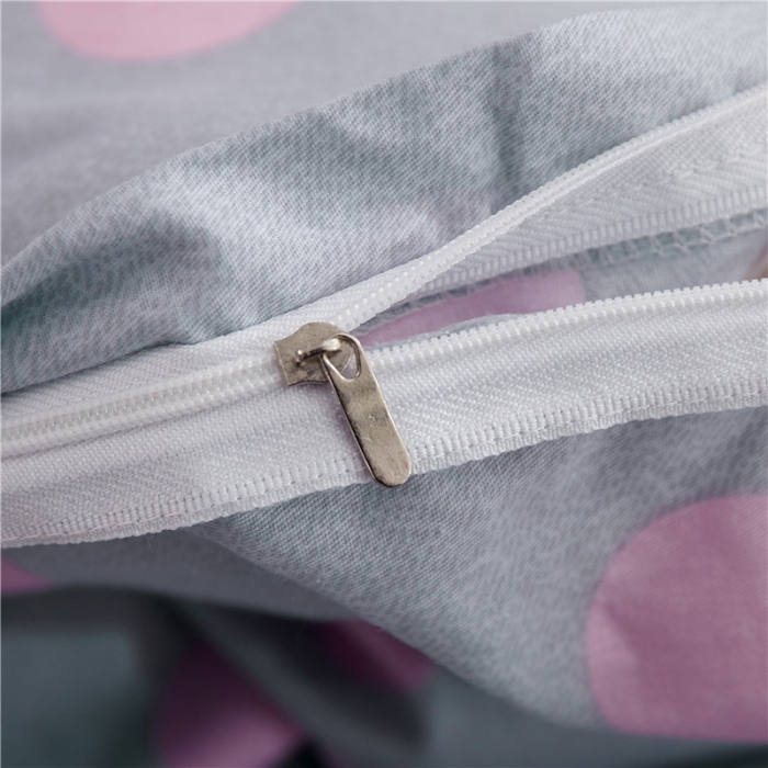 91家纺网 家纺一手货源 找家纺 纽缦 2021新款上下边床裙四件套 粉波点