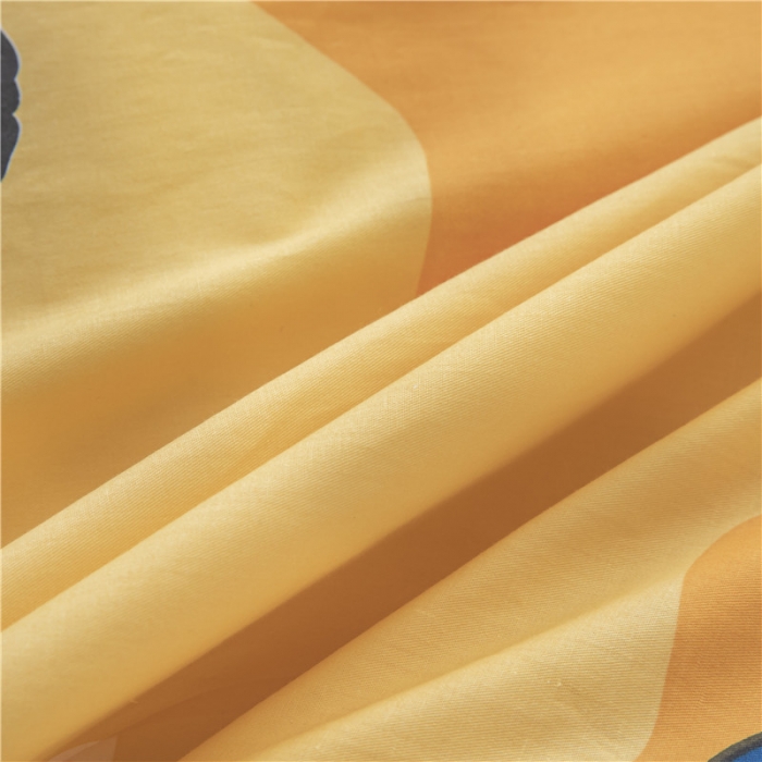 91家纺网 家纺一手货源 找家纺 纽缦 2021新款上下边床裙四件套 喵星球黄