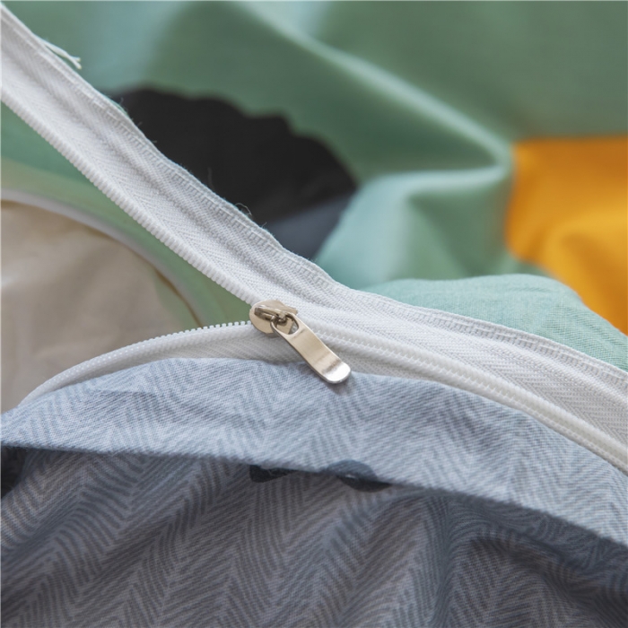 91家纺网 家纺一手货源 找家纺 纽缦 2021新款上下边床裙四件套 喵星球绿