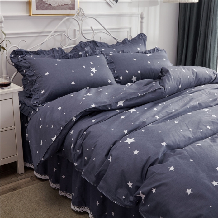 91家纺网 家纺一手货源 找家纺 纽缦 2021新款上下边床裙四件套 魔力时代