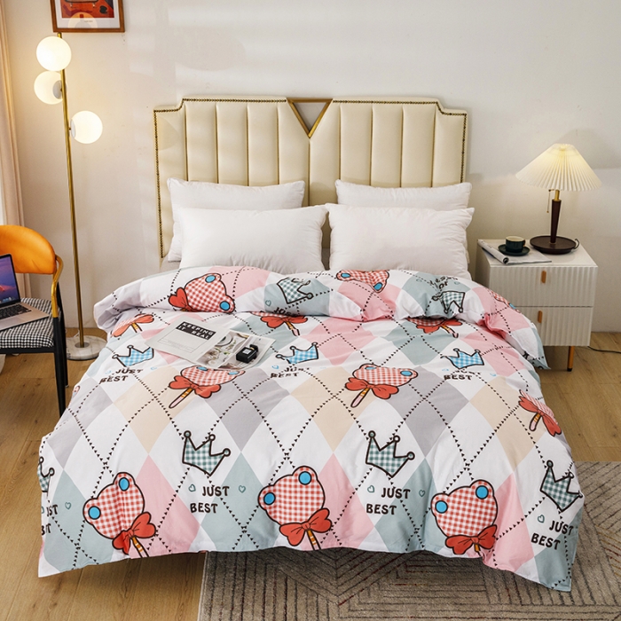 91家纺网 家纺一手货源 找家纺 纽缦 2021新款上下边床裙四件套 糖果熊