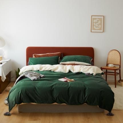 91家纺网 家纺一手货源 找家纺 （总）六巷胡同  2021新款复古轻奢风意大利灯芯绒四件套