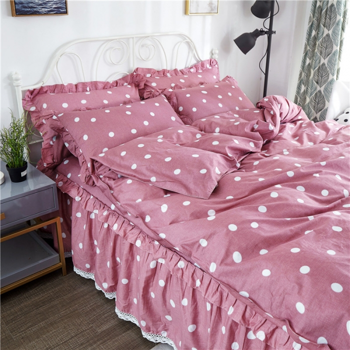 91家纺网 家纺一手货源 找家纺 纽缦 2021新款上下边床裙四件套 甜点日记