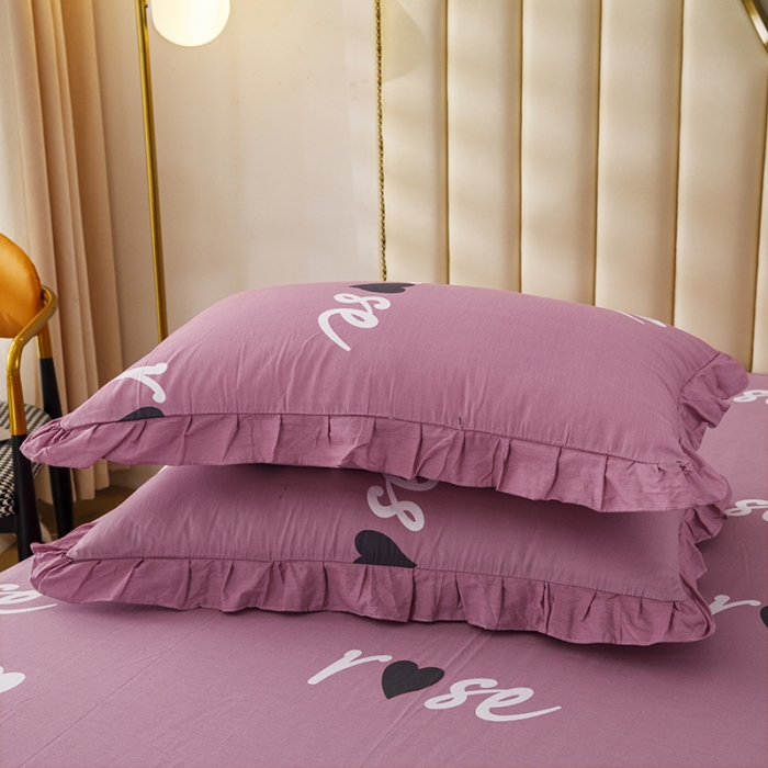 91家纺网 家纺一手货源 找家纺 纽缦 2021新款上下边床裙四件套 甜蜜的爱