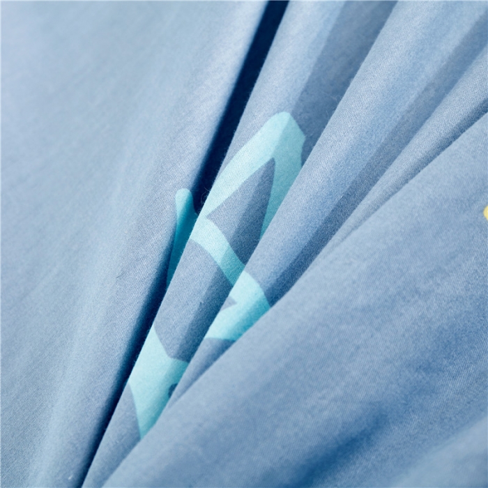 91家纺网 家纺一手货源 找家纺 纽缦 2021新款上下边床裙四件套 星梦缘蓝