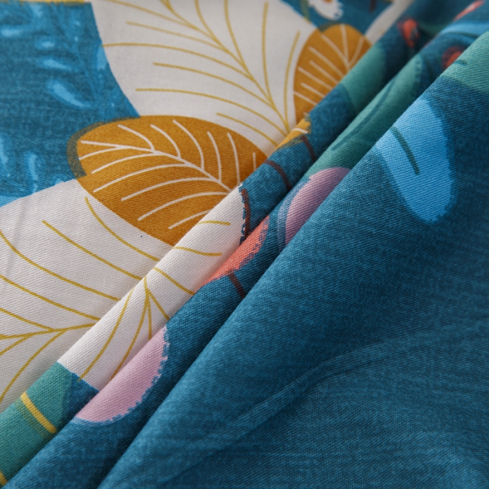 91家纺网 家纺一手货源 找家纺 纽缦 2021新款上下边床裙四件套 油菜花兰