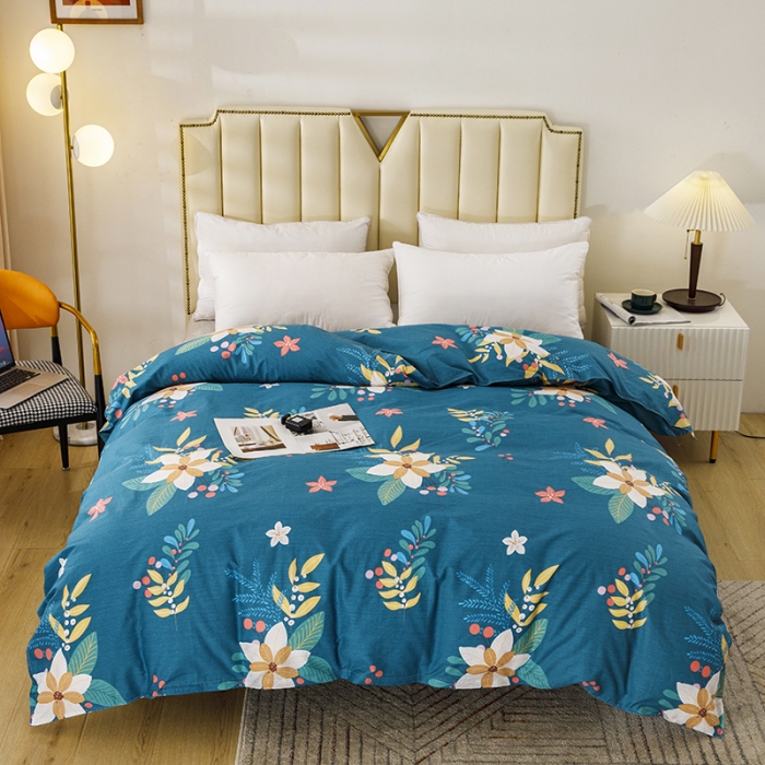 91家纺网 家纺一手货源 找家纺 纽缦 2021新款上下边床裙四件套 油菜花兰