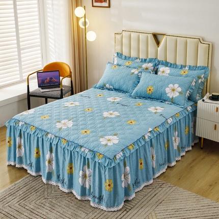 91家纺网 家纺一手货源 找家纺 （总）纽缦 2020新款上下边单件夹棉床裙