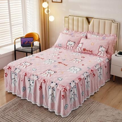 91家纺网 家纺一手货源 找家纺 （总）纽缦 2020新款上下边单件夹棉床裙