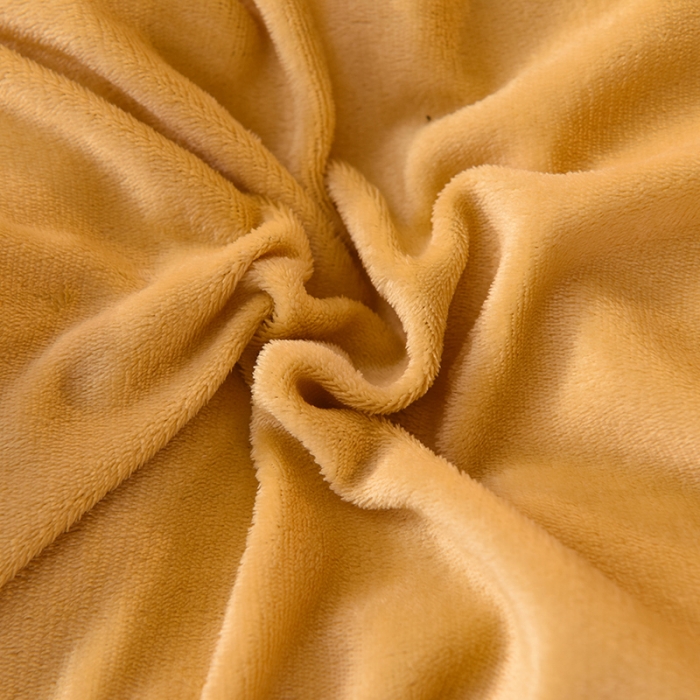 91家纺网 家纺一手货源 找家纺 艾米家居  2021新款纯色拼色牛奶绒系列四件套 黄+灰