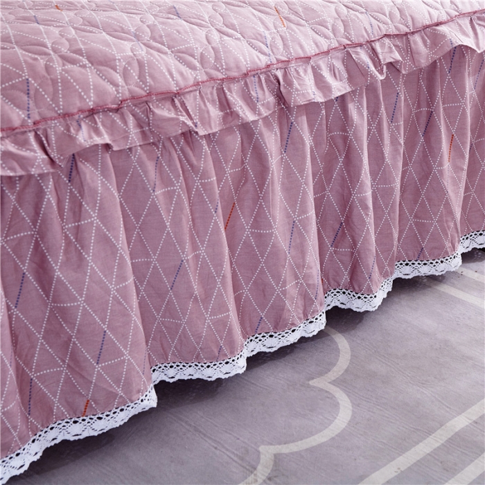 91家纺网 家纺一手货源 找家纺 纽缦 2021新款上下边单件夹棉床裙 菲拉格