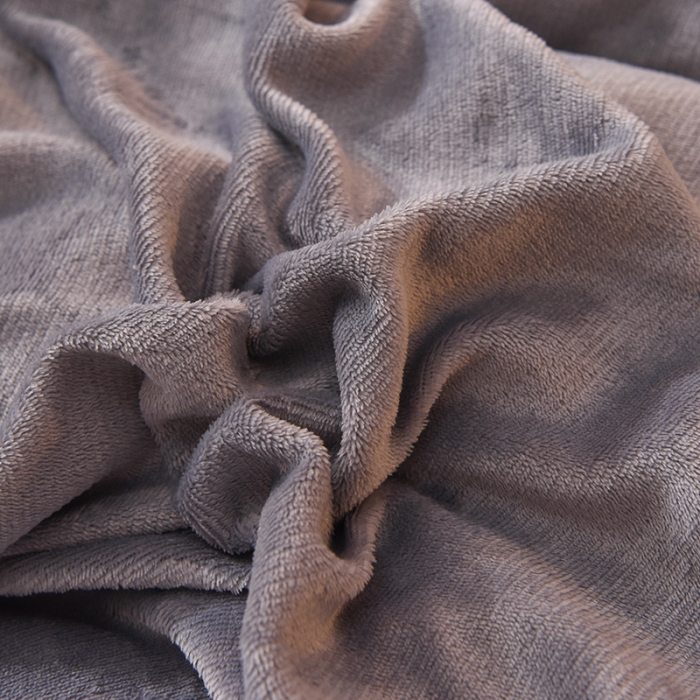 91家纺网 家纺一手货源 找家纺 艾米家居  2021新款纯色拼色牛奶绒系列四件套 灰