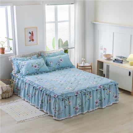 纽缦 2020新款上下边单件夹棉床裙 芬芳兰