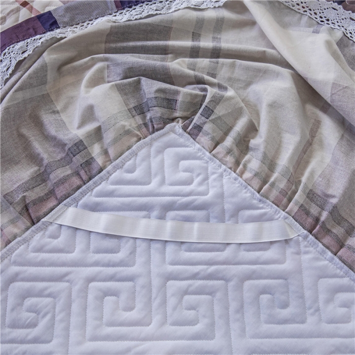 91家纺网 家纺一手货源 找家纺 纽缦 2021新款上下边单件夹棉床裙 灰色格调