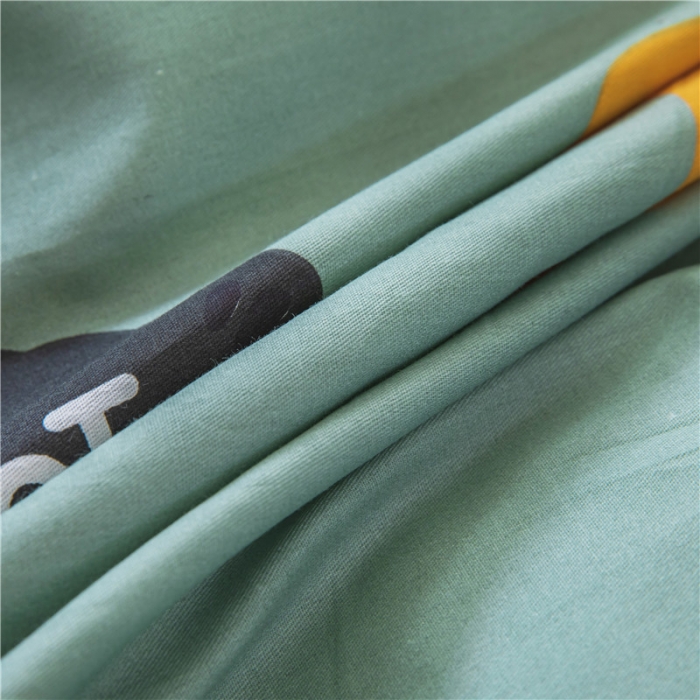 91家纺网 家纺一手货源 找家纺 纽缦 2021新款上下边单件夹棉床裙 喵星球绿