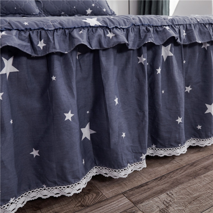 91家纺网 家纺一手货源 找家纺 纽缦 2021新款上下边单件夹棉床裙 魔力时代