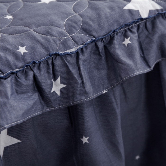 91家纺网 家纺一手货源 找家纺 纽缦 2021新款上下边单件夹棉床裙 魔力时代