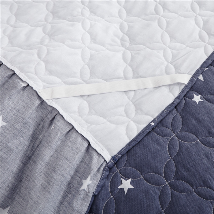 91家纺网 家纺一手货源 找家纺 纽缦 2021新款上下边单件夹棉床裙 魔力时代