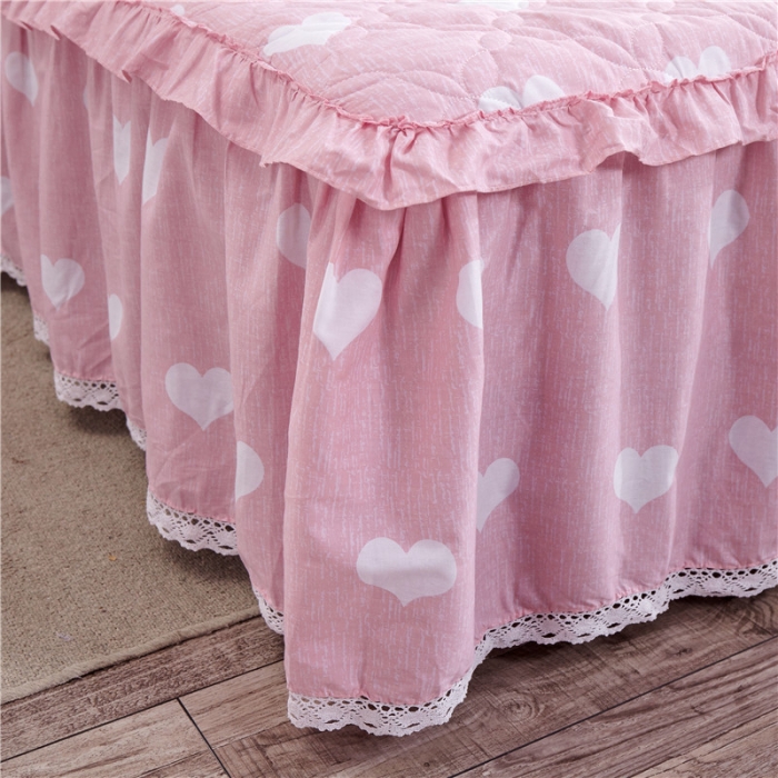 91家纺网 家纺一手货源 找家纺 纽缦 2021新款上下边单件夹棉床裙 清新物语