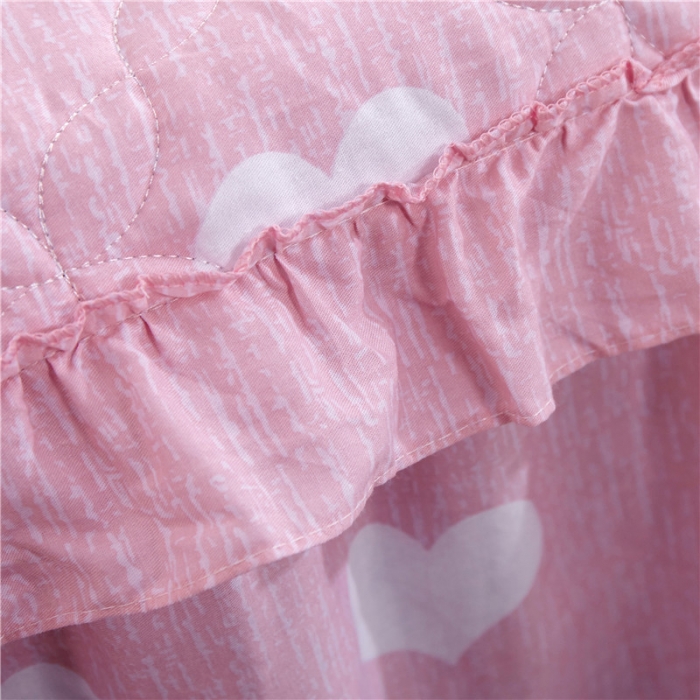 91家纺网 家纺一手货源 找家纺 纽缦 2021新款上下边单件夹棉床裙 清新物语