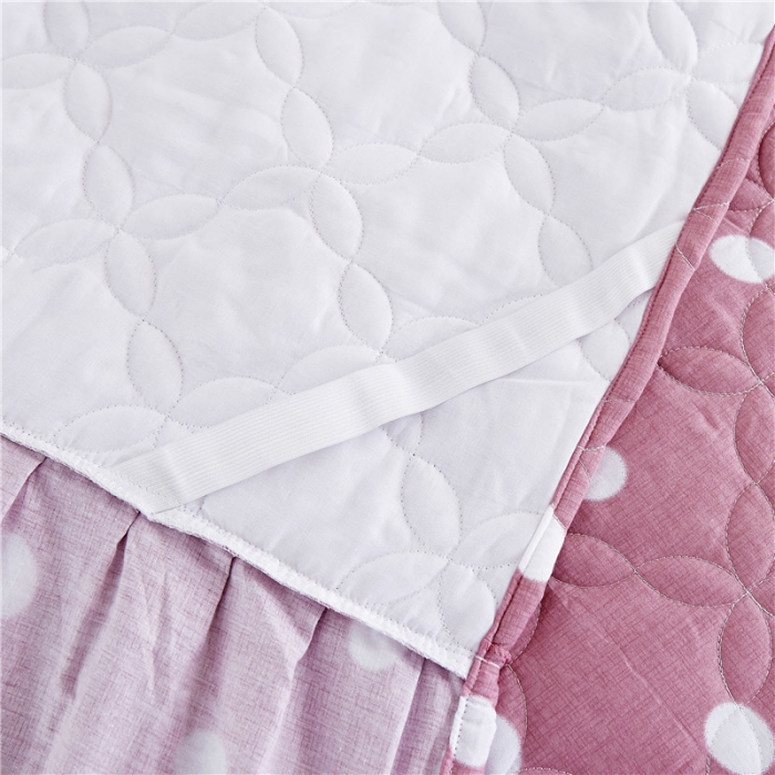 91家纺网 家纺一手货源 找家纺 纽缦 2021新款上下边单件夹棉床裙 甜点日记