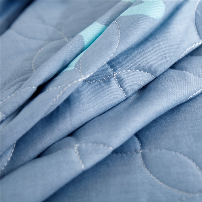 91家纺网 家纺一手货源 找家纺 纽缦 2021新款上下边单件夹棉床裙 星梦缘蓝